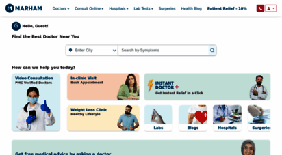 marham.pk - find, book and consult doctors online via marham - pakistan´s most authentic digital healthcare platform