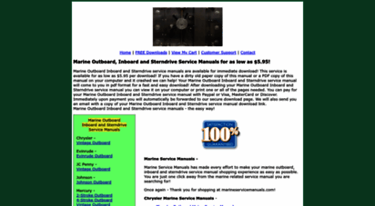 marineservicemanuals.com - marine outboard inboard and sterndrive service manuals pdf download