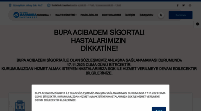 marmarahastanesi.com.tr - özel korfez marmara hastanesi