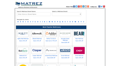 matrez.com - find mattress reviews & discounts  matrez.com