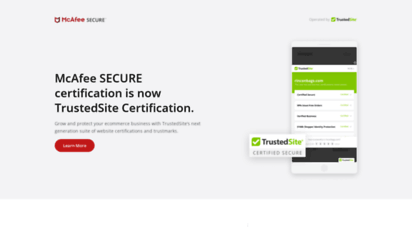 mcafeesecure.com - mcafee secure - we help safe websites sell more.