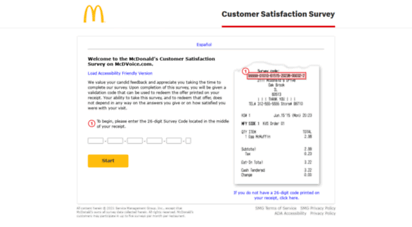 mcdvoice.com - mcdonald´s customer satisfaction survey on mcdvoice.com - welcome