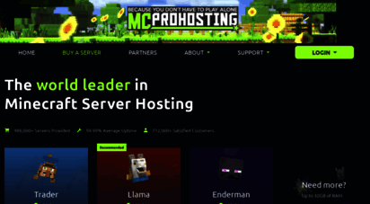 mcprohosting.com - minecraft server hosting and more!  mcprohosting