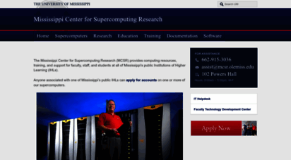 mcsr.olemiss.edu - mississippi center for supercomputing research  university of mississippi