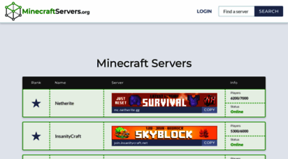minecraftservers.org - minecraft servers  minecraft server list
