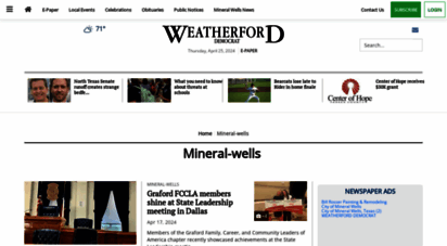 mineralwellsindex.com - homepage » mineral wells index, mineral wells, tx