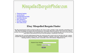 misspelledbargainfinder.com