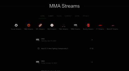 mmastreams100.com - mma streams - dedicated to the highest quality of free ufc live stream