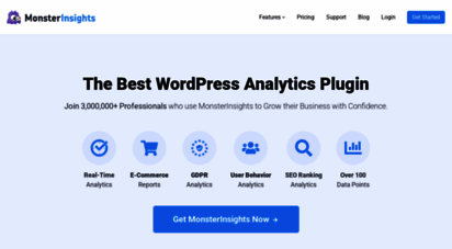 monsterinsights.com - monsterinsights - the best google anlytics plugin for wordpress