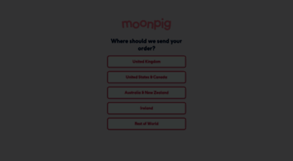 moonpig.com - country selection