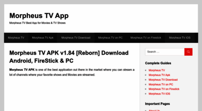 morpheustvapkdownload.com - morpheus tv apk v1.84 reborn download android, firestick &amp pc