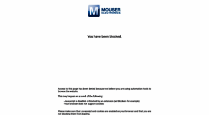 mouser.com - electronic components distributor - mouser electronics europe