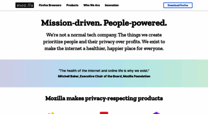 mozilla.org - internet for people, not profit — mozilla