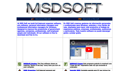 msdsoft.com - msd soft: we build powerful organizer software for windows, free to download and free to try