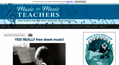 music-for-music-teachers.com - free sheet music for teachers of piano, voice, and guitar