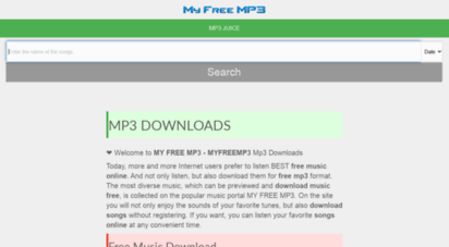 myfreemp3c.com - my free mp3 🥇 mp3 downloads ▷ free music download 320kbps songs mobile