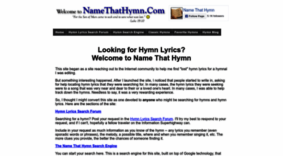 namethathymn.com - hymn lyrics search at name that hymn
