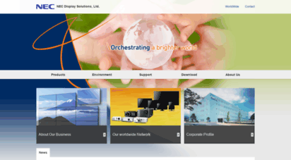 nec-display.com - please choose the page  nec display solutions