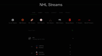 nhlstreams100.com - nhl streams - dedicated to the highest quality of free hockey streams