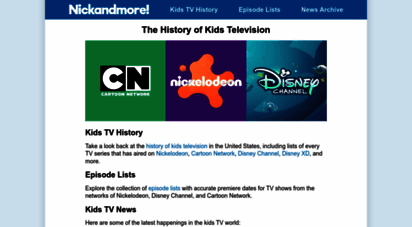 nickandmore.com - nick and more!  latest news, tv schedules for nickelodeon, cartoon network, disney channel, the hub tv network
