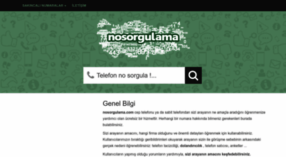 nosorgulama.com - bu numara beni neden arıyor?  nosorgulama.com