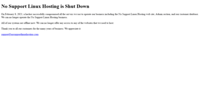 nosupportlinuxhosting.com