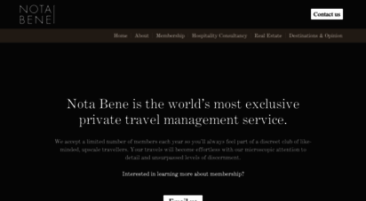 notabeneglobal.com - nota bene global  bespoke travel curation and ultra prime real estate