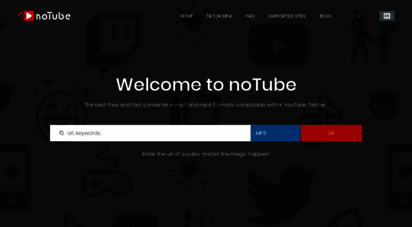 notube.net - youtube mp3 and youtube mp4 free video converter - notube