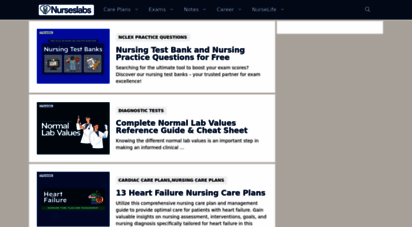 nurseslabs.com - nursing guides, care plans, nclex practice questions - nurseslabs