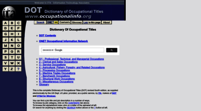 similar web sites like occupationalinfo.org
