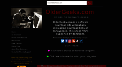 oldergeeks.com - oldergeeks.com - software downloads - no ads, no crapware, no b.s. - 100 donation supported