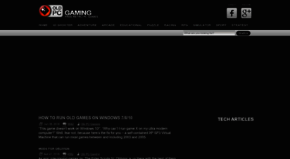 oldpcgaming.net - homepage old pc gaming