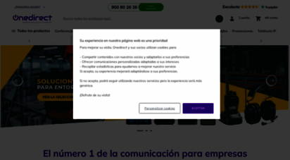 onedirect.es - onedirect. venta de telefonos fijos e inalámbricos, walkie talkies, auriculares, centralitas..