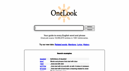 onelook.com - onelook dictionary search