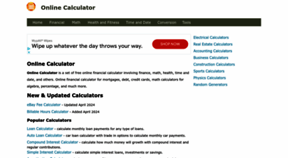 online-calculator.org - online calculator - online financial calculator