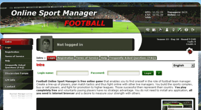 online-sport-manager.com - football online sport manager - intro