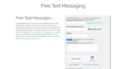 onlinetextmessage.com - free text messaging - send free text messages