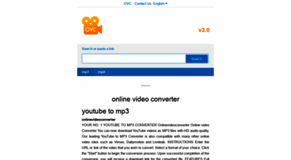 onlinevideoconverter.video - youtube to mp3 converter