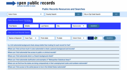 open-public-records.com - open public search for criminal records, arrests and court filings
