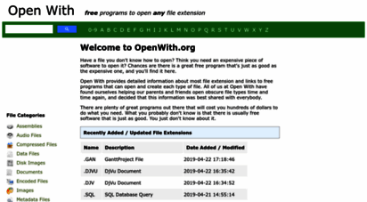 openwith.org - open with - free programs to open any file extension!