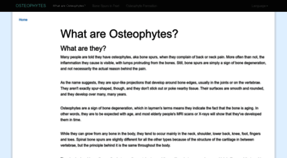 osteophytes.net - what are osteophytes?  osteophytes causes, symptoms, treatment & prognosis