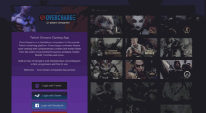 overcharge.tv - overcharge.tv - gaming app twitch streams companion