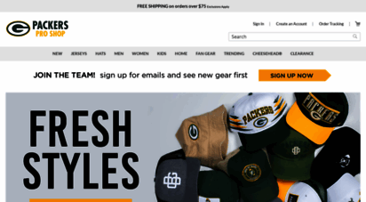 packersproshop.com - packers pro shop - the official retail store of the green bay packers