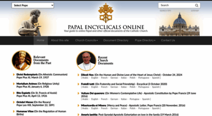 papalencyclicals.net - papal encyclicals online