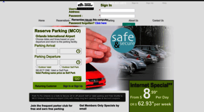 parktofly.com - park to fly, inc. new reduced rates from $4.95 per day. offering full service self and valet parking near mco orlando airport with cheap long term rates.