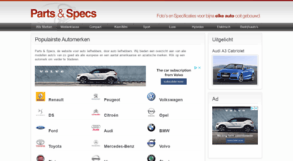 parts-specs.nl - parts & specs — specificaties en onderdelen voor elke auto
