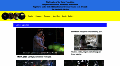 peoplesoftheworld.org - the peoples of the world foundation