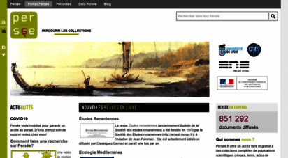 persee.fr - persée : accéder à des milliers de publications scientifiques - persée