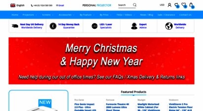 personalprojector.co.uk - personal projector - wide range of projectors, screens and accessories