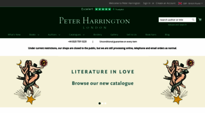 peterharrington.co.uk - peter harrington rare books - first edition books, signed, inscribed & collectibles